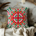 Floral Pillow Cover | Off-white background decorative pattern