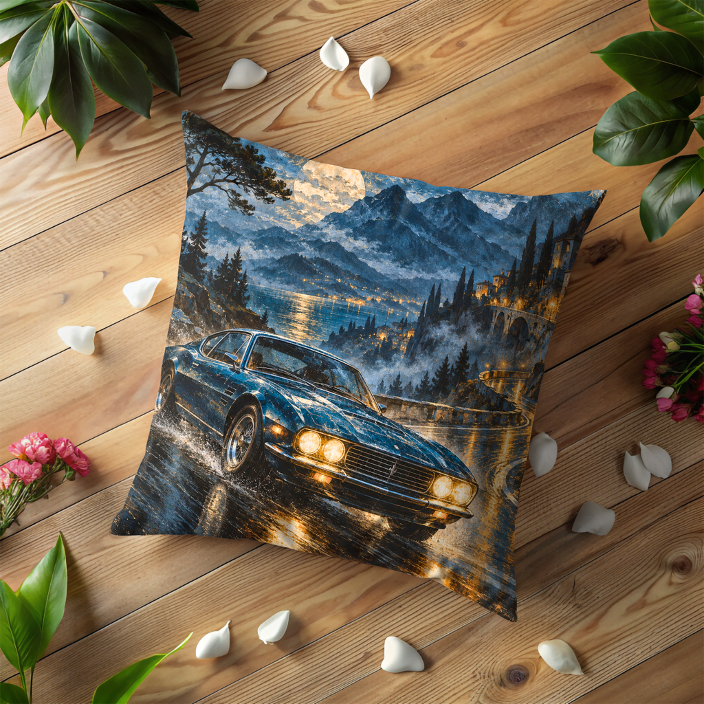 Classic Car Pillow Cover | Rainy Mountain Coast