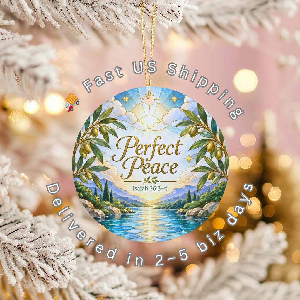 pi-owner-mockup:3:6aa4d12ccfc0aee5c1088570|SHIPPING_OVERLAY|Landscape Ceramic Ornament | Christian Faith | Stained Glass gallery