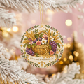 Harvest Basket Ceramic Ornament | Abundance | Mosaic Decor gallery
