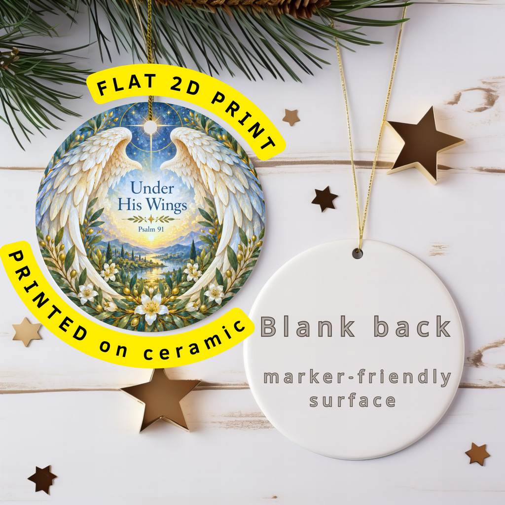 pi-owner-mockup:2:6aa62b9d659511dd200a7b56|FLAT_2D_INFO|Angel Wings Ceramic Ornament | Religious Faith | Stained Gla gallery