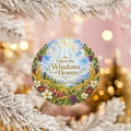 Heavenly Landscape Ceramic Ornament | Scripture Theme | Stained Glass Decor gallery