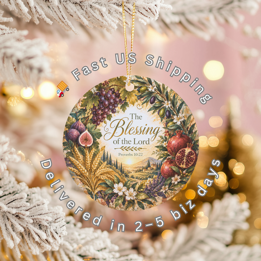 The Blessing of the Lord Ceramic Ornament | Proverbs 10:22