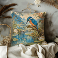 Kingfisher Pillow Cover | Pond Scene