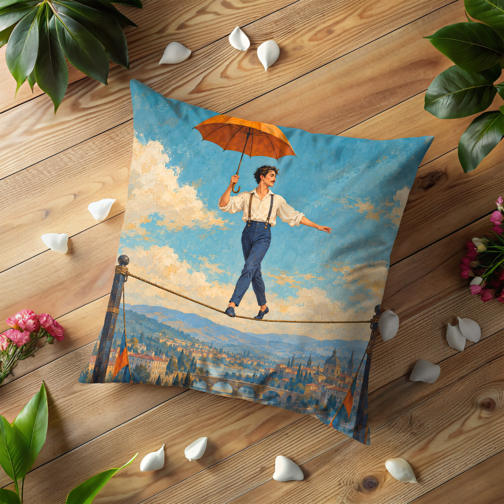 Tightrope Walker Pillow Cover | Town