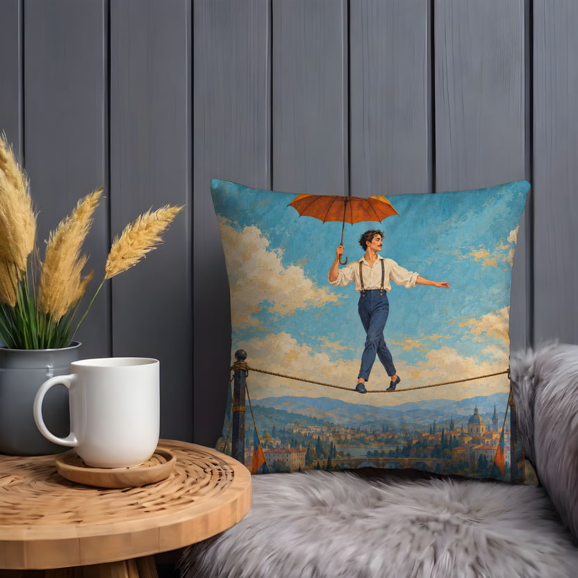 Tightrope Walker Pillow Cover | Town