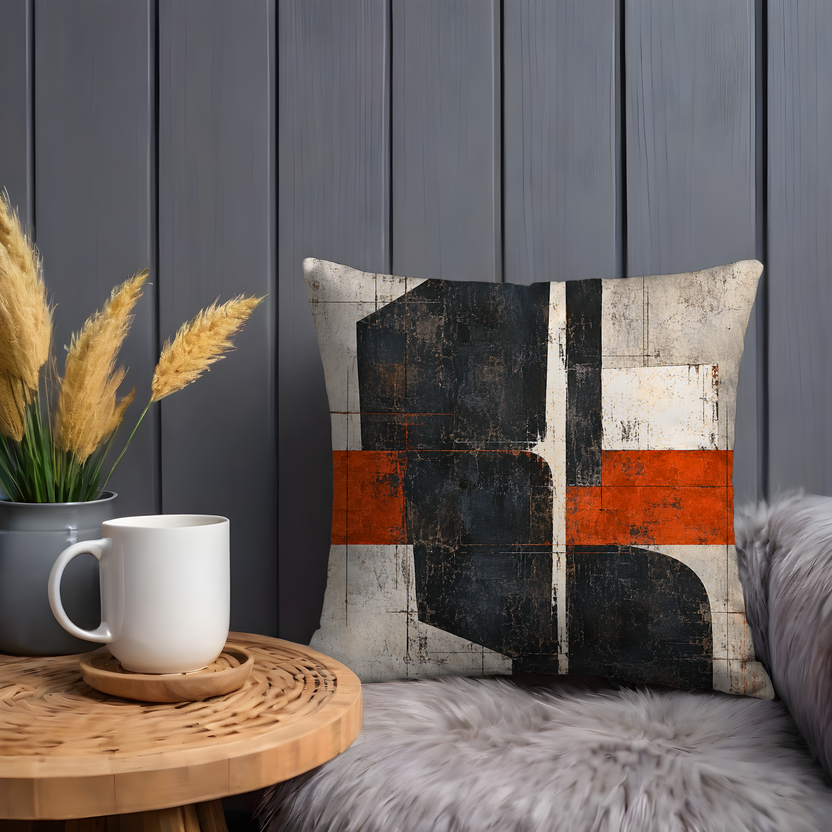 Composition Pillow Cover | Abstract Scene