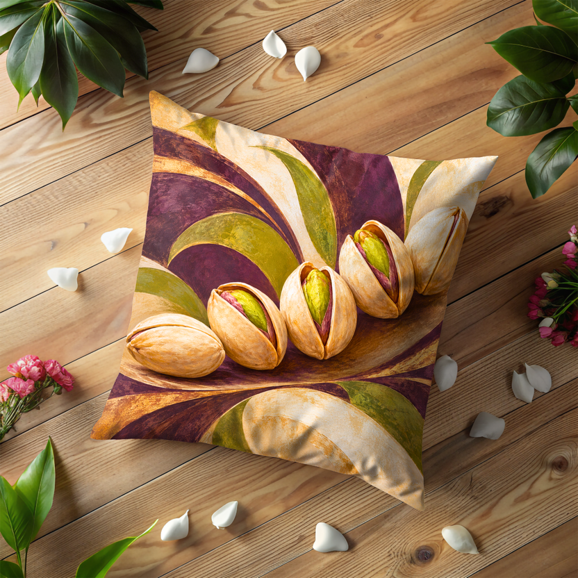 Pistachios Pillow Cover | Abstract Rative Background