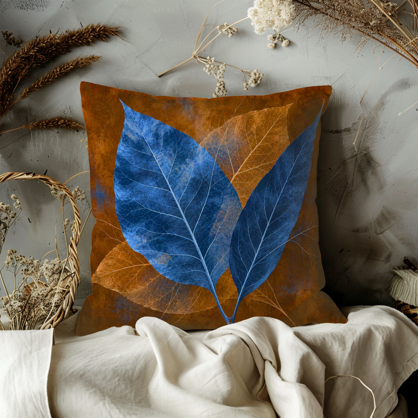 Skeletal Leaves Pillow Cover | Abstract Nature- Scene