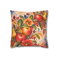 Harvest Fruit Pillow Cover | Folk Art Still Life | Traditional Decor