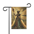 Bee Fairy Garden Flag Fantasy Queen with Wings and Staff 12x18 Double Sided Outdoor Decor for Whimsical Gardens and Nature Lovers