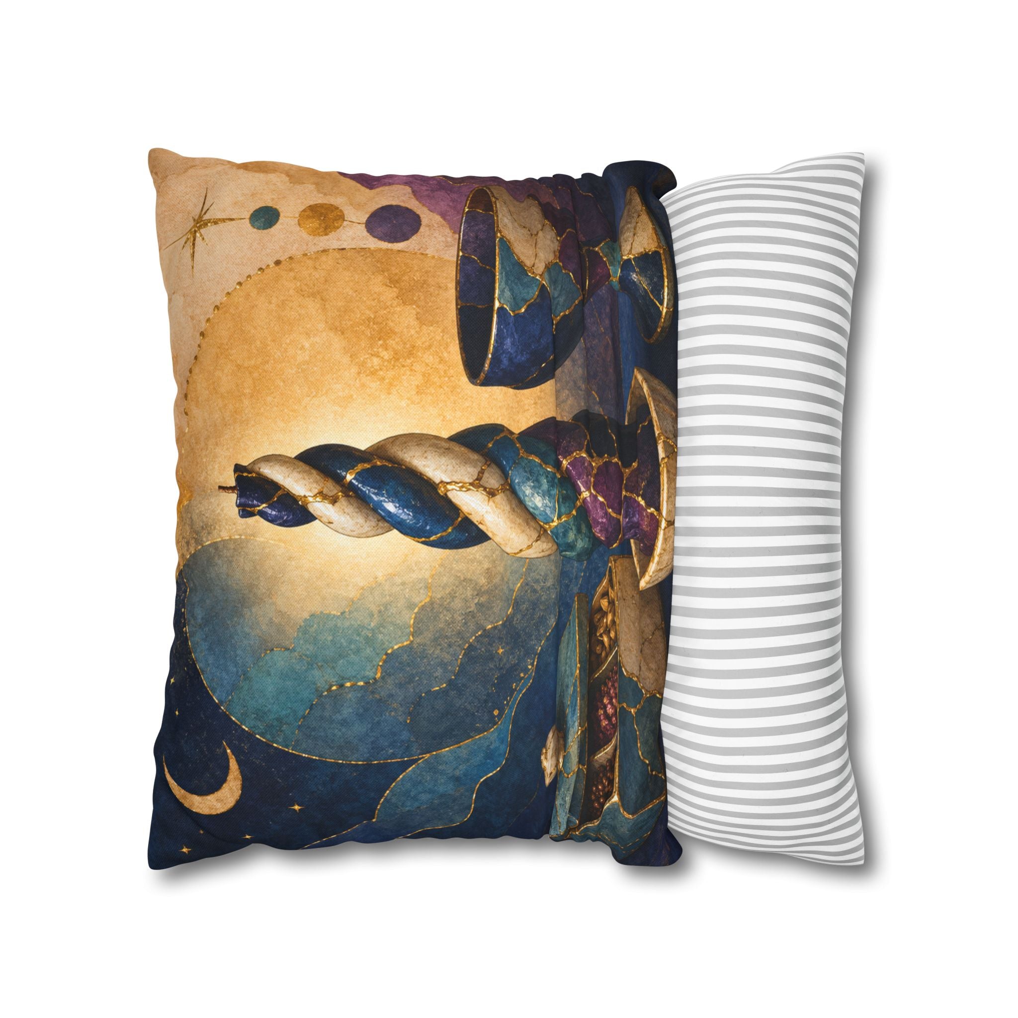 Havdalah Set Pillow Cover | Jewish Ritual Art | Spiritual Decor